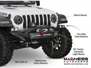 Jeep Wrangler JL Winch Bumper - Front - Stealth Fighter